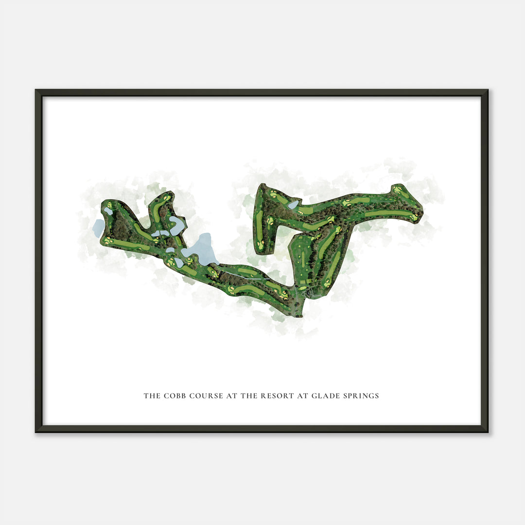 Print of The Cobb Course At The Resort At Glade Springs Classic Map