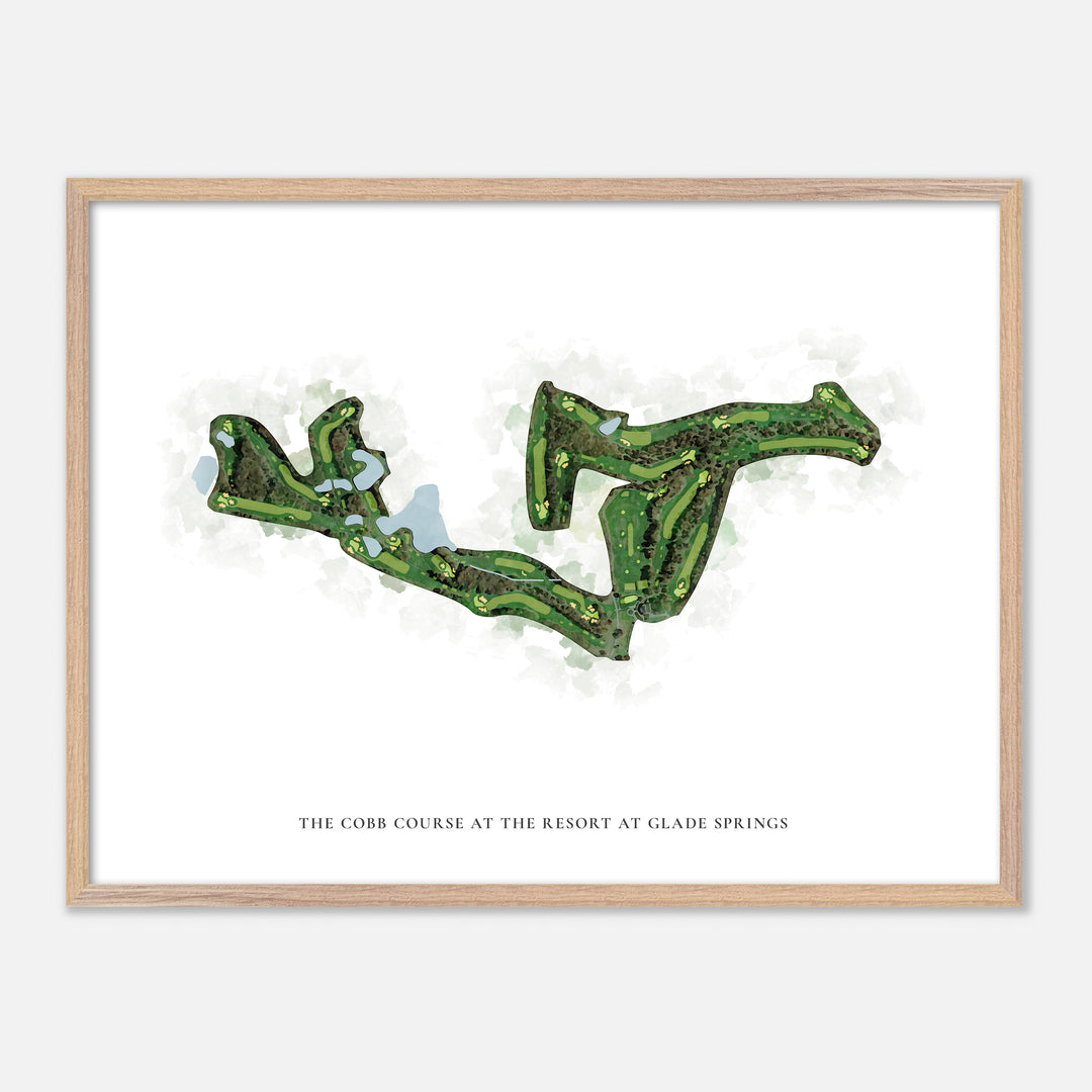 Print of The Cobb Course At The Resort At Glade Springs Classic Map
