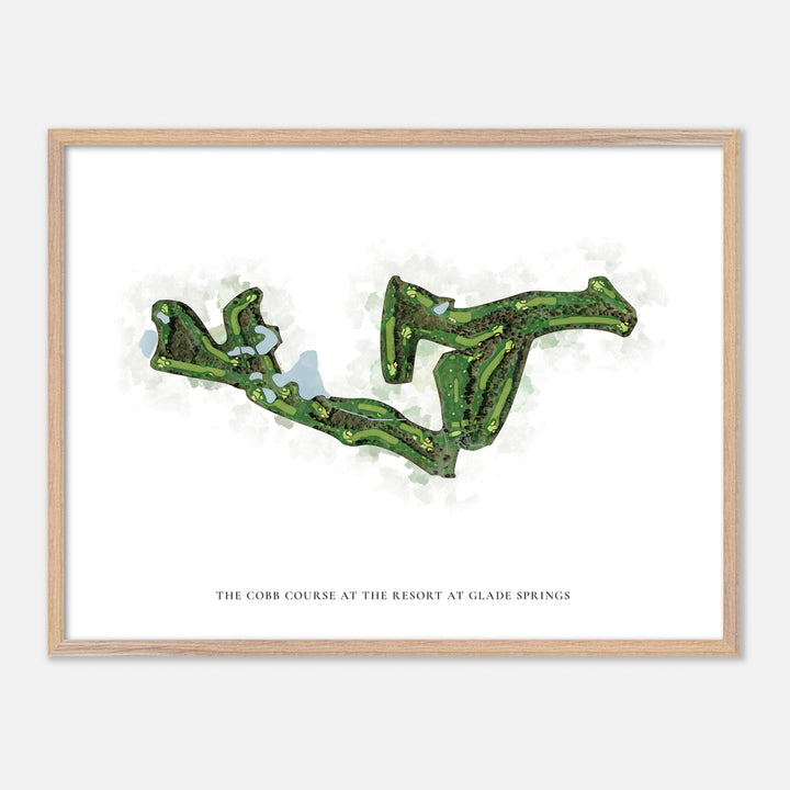 Print of The Cobb Course At The Resort At Glade Springs Classic Map