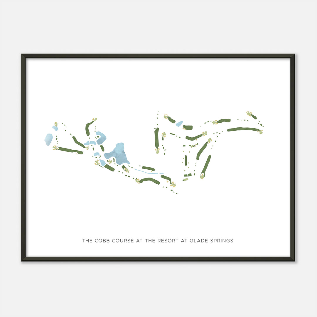 Print of The Cobb Course At The Resort At Glade Springs Modern Map