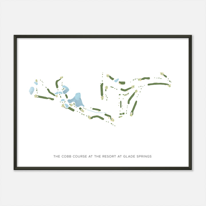 Print of The Cobb Course At The Resort At Glade Springs Modern Map