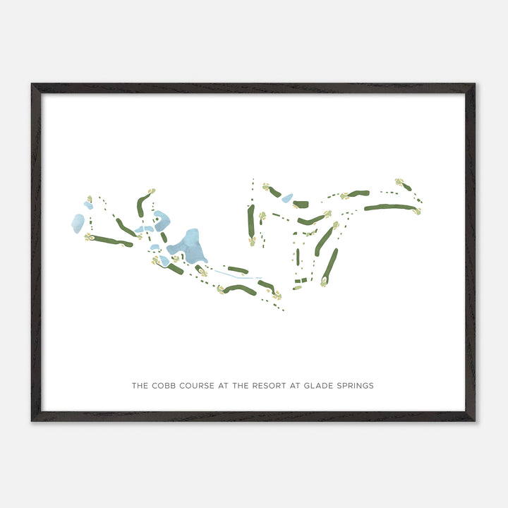 Print of The Cobb Course At The Resort At Glade Springs Modern Map