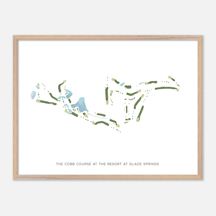 Print of The Cobb Course At The Resort At Glade Springs Modern Map