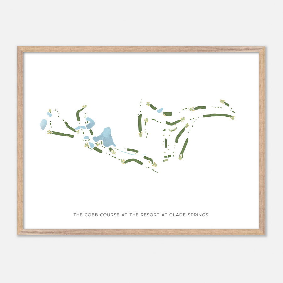 Print of The Cobb Course At The Resort At Glade Springs Modern Map