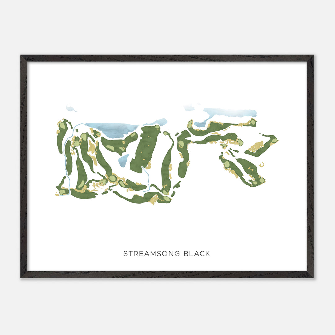 Print of Streamsong Black Modern Map
