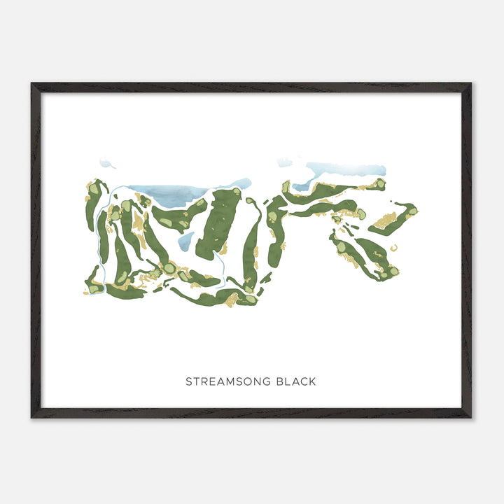 Print of Streamsong Black Modern Map