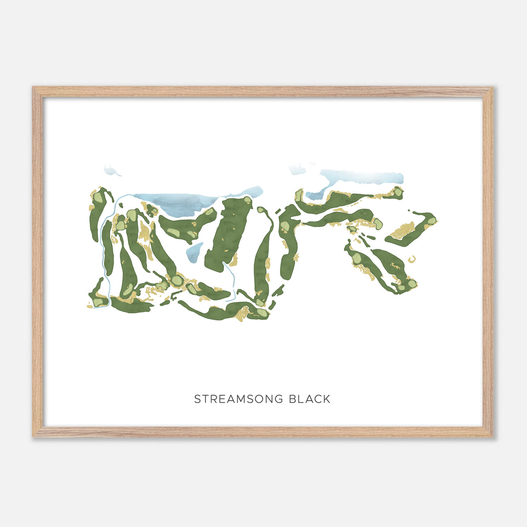 Print of Streamsong Black Modern Map