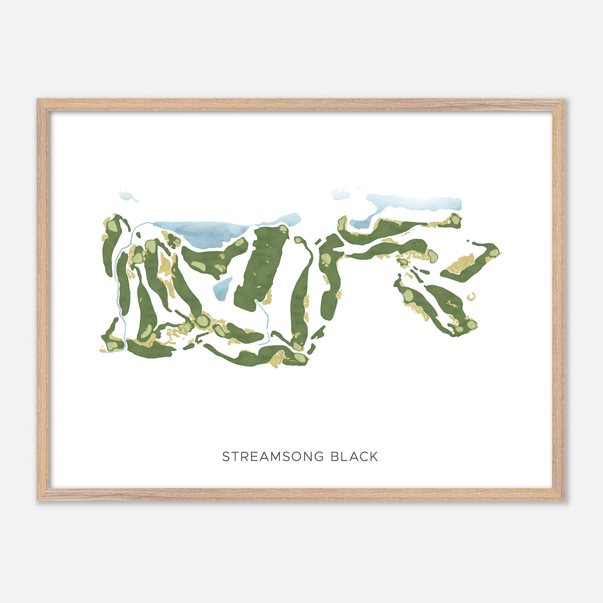 Print of Streamsong Black Modern Map