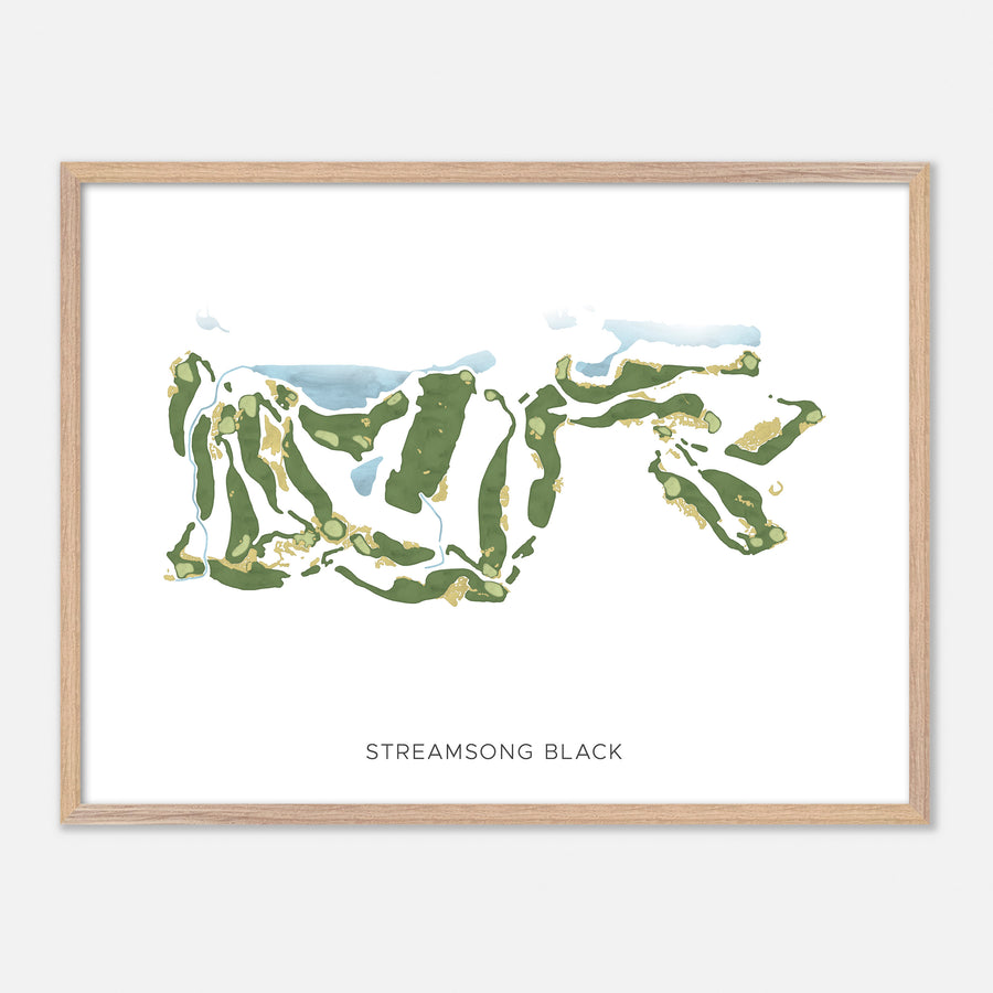 Print of Streamsong Black Modern Map