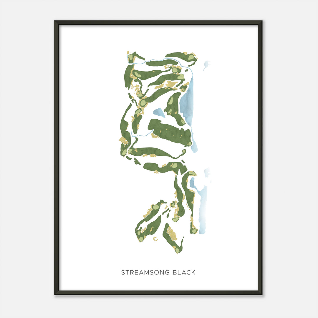 Print of Streamsong Black Modern Map