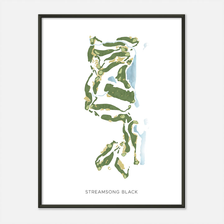 Print of Streamsong Black Modern Map
