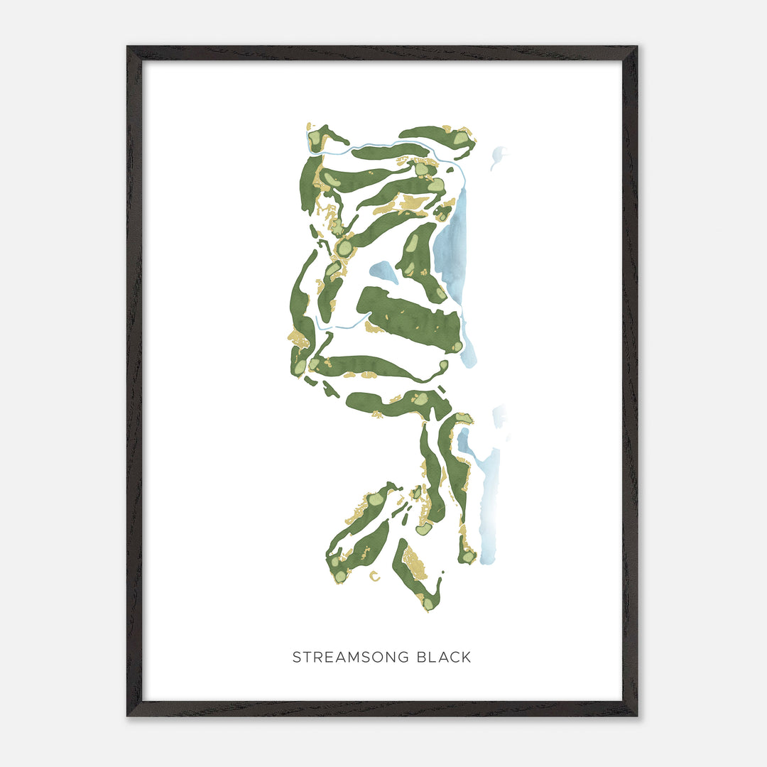 Print of Streamsong Black Modern Map