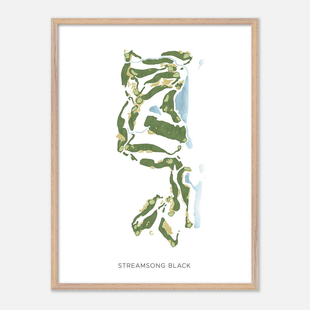 Print of Streamsong Black Modern Map