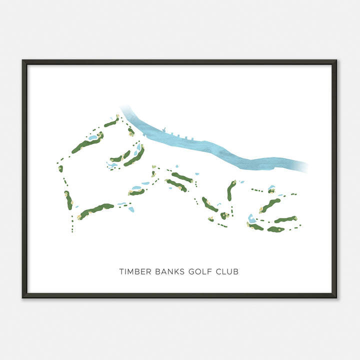 Print of Timber Banks Golf Club Modern Map