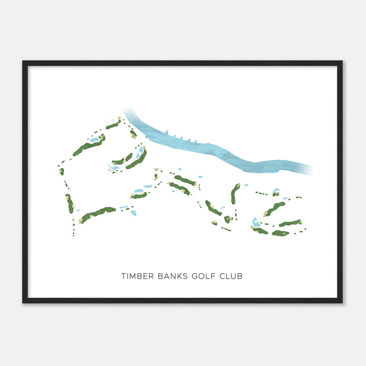 Print of Timber Banks Golf Club Modern Map