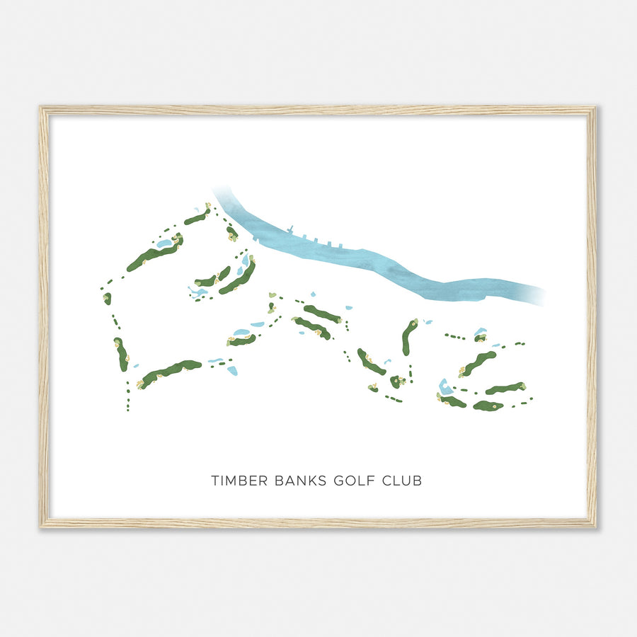 Print of Timber Banks Golf Club Modern Map