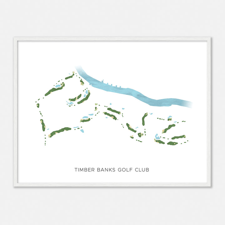 Print of Timber Banks Golf Club Modern Map