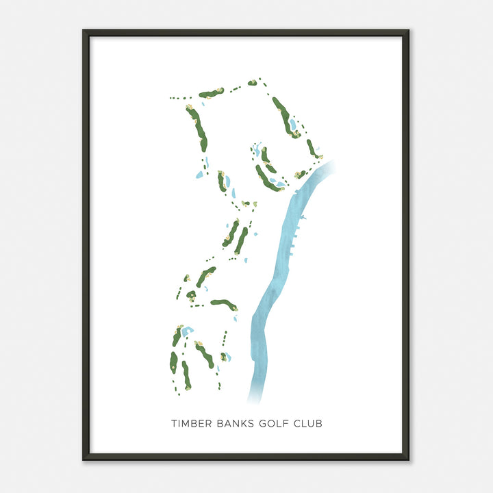 Print of Timber Banks Golf Club Modern Map