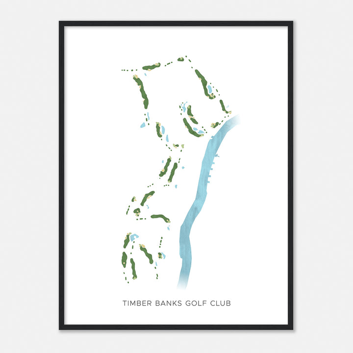 Print of Timber Banks Golf Club Modern Map