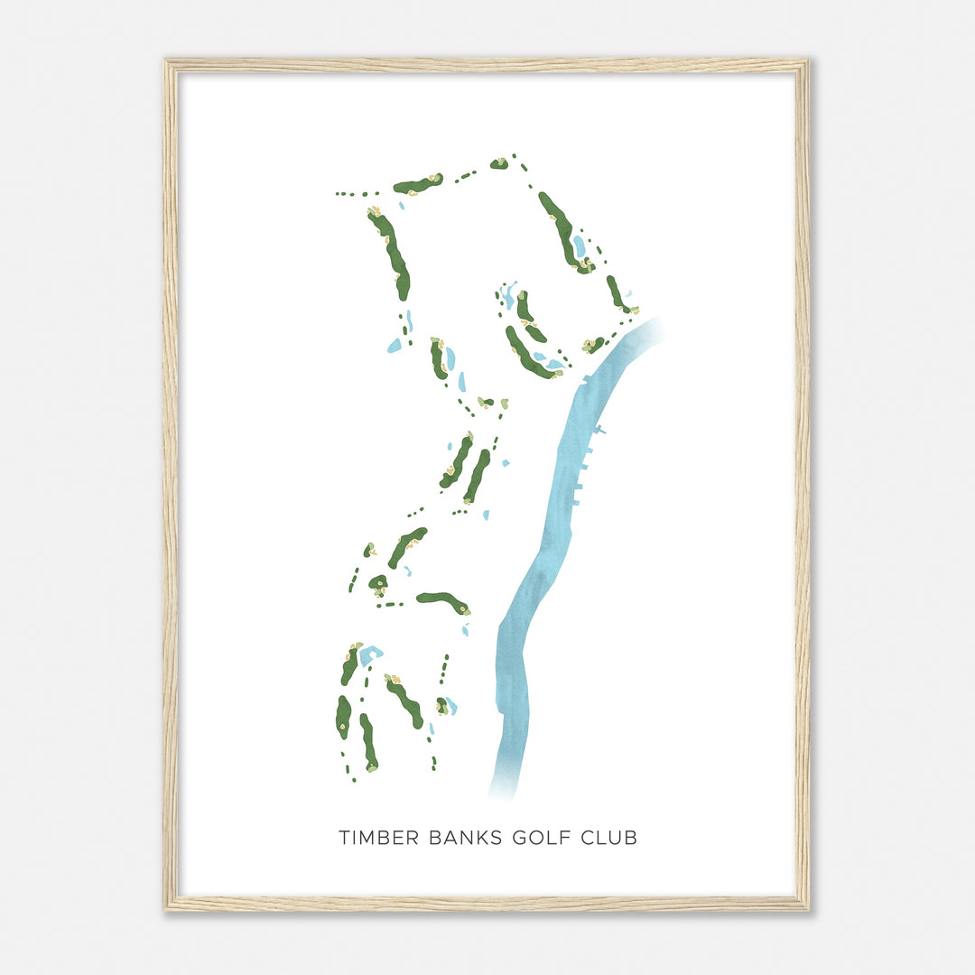 Print of Timber Banks Golf Club Modern Map