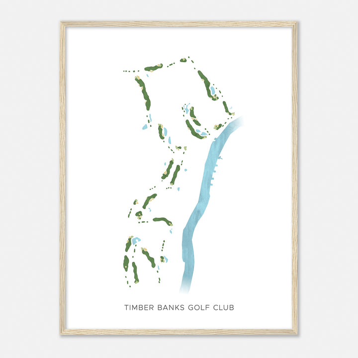 Print of Timber Banks Golf Club Modern Map