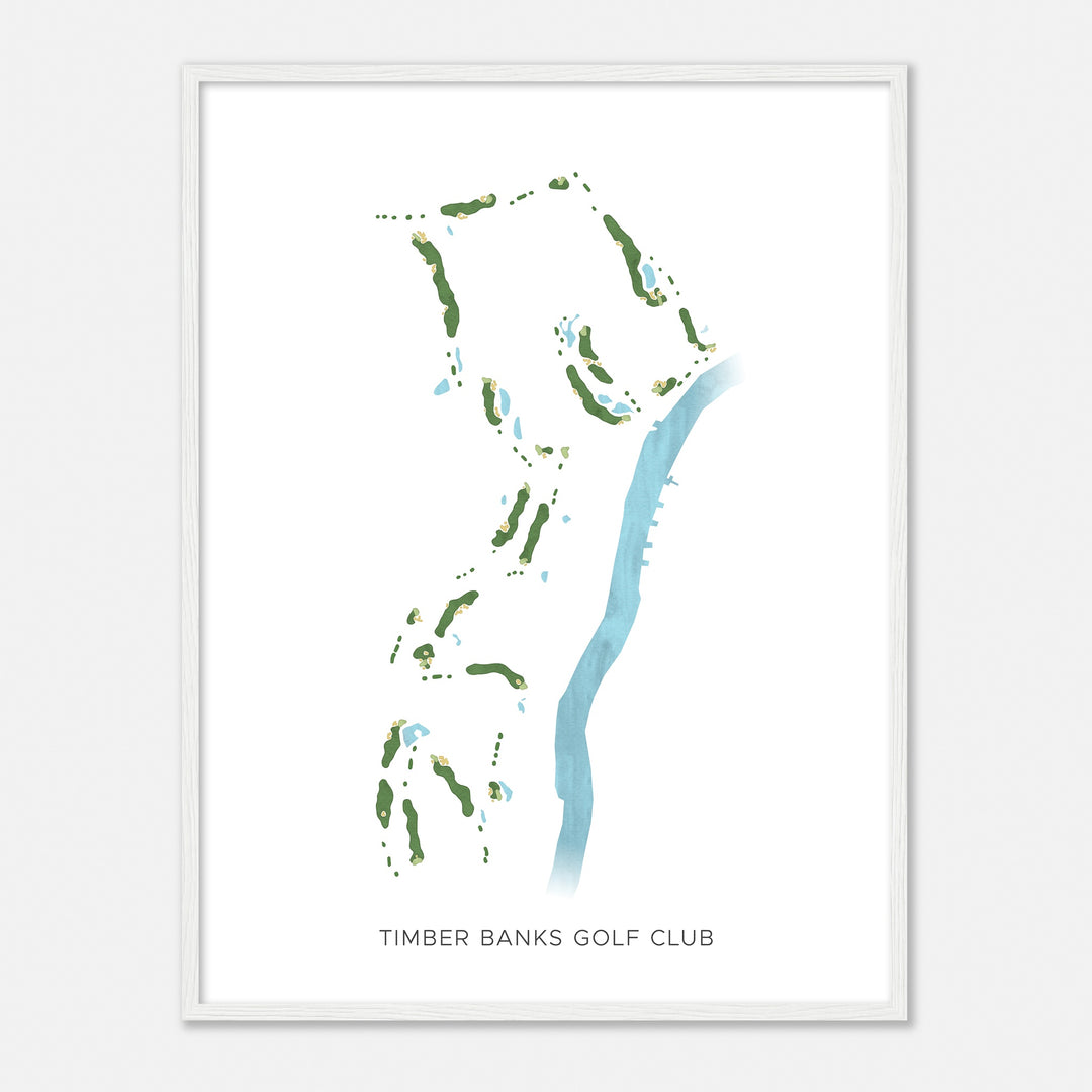 Print of Timber Banks Golf Club Modern Map