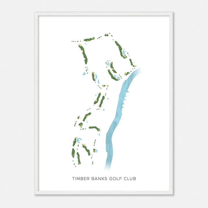 Print of Timber Banks Golf Club Modern Map