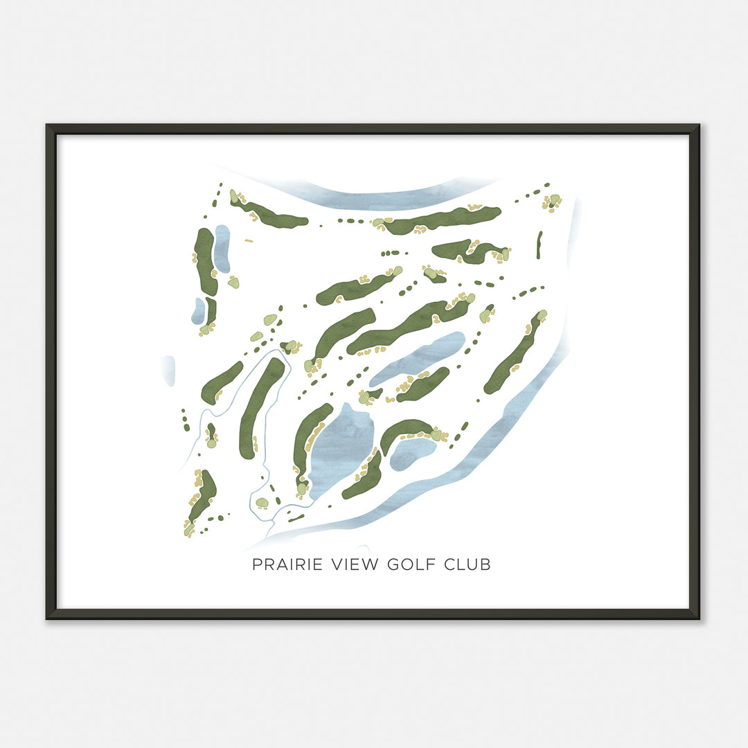 Print of Prairie View Golf Club Modern Map