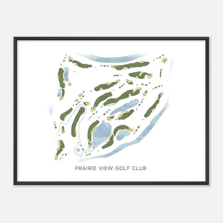 Print of Prairie View Golf Club Modern Map