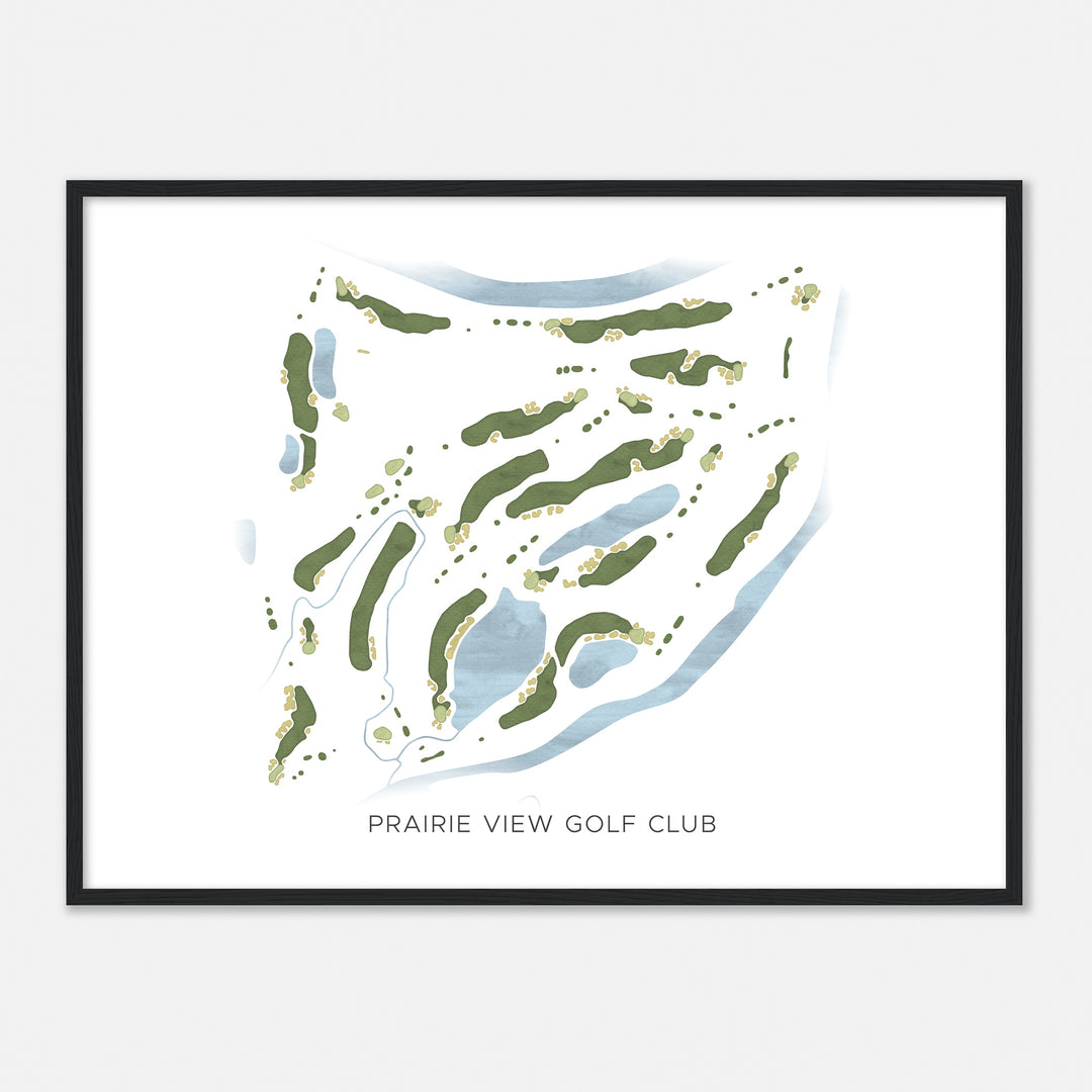 Print of Prairie View Golf Club Modern Map