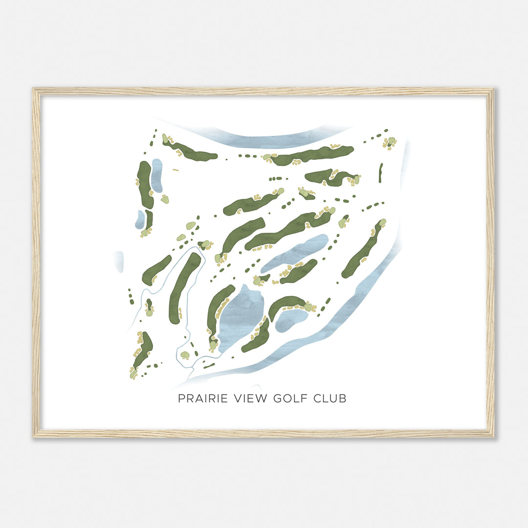 Print of Prairie View Golf Club Modern Map