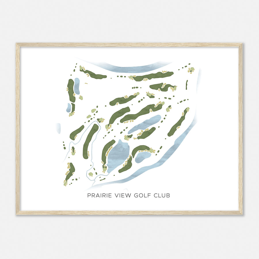 Print of Prairie View Golf Club Modern Map