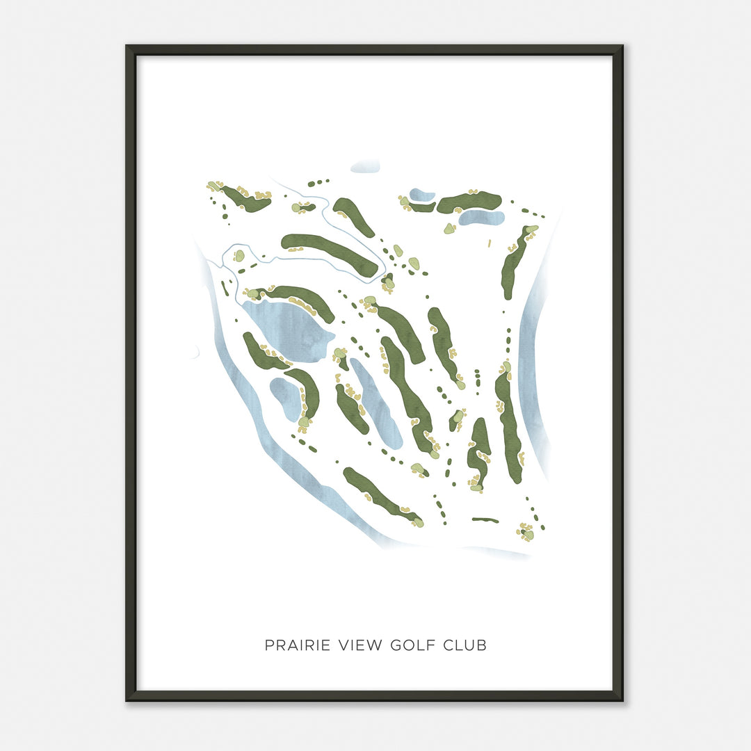 Print of Prairie View Golf Club Modern Map