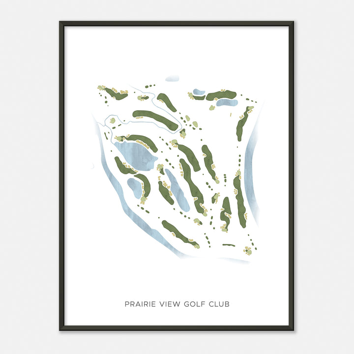 Print of Prairie View Golf Club Modern Map
