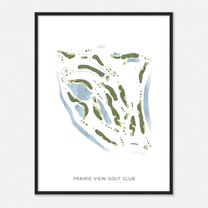 Print of Prairie View Golf Club Modern Map