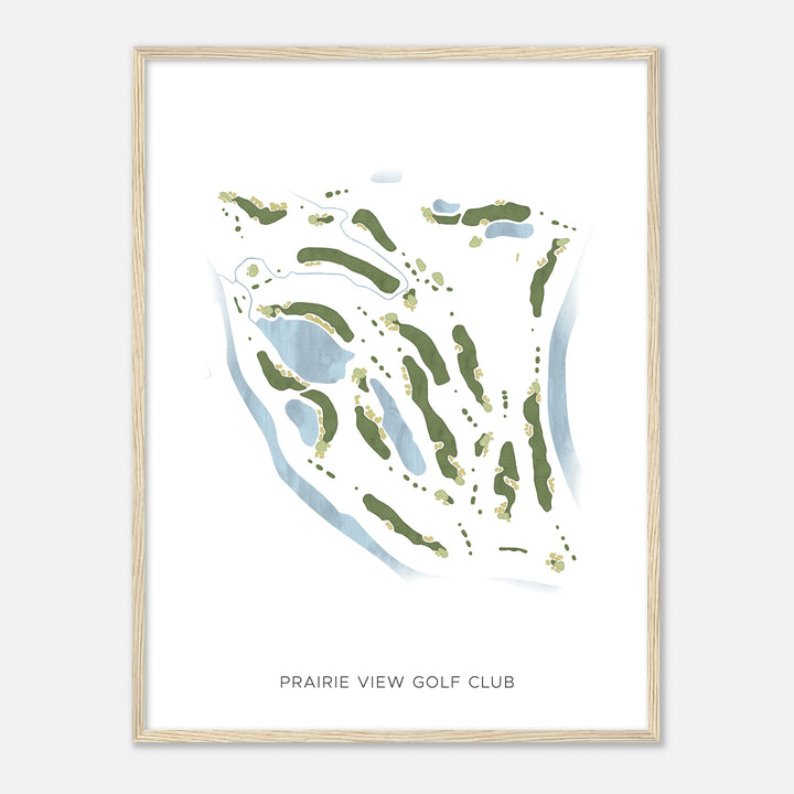 Print of Prairie View Golf Club Modern Map