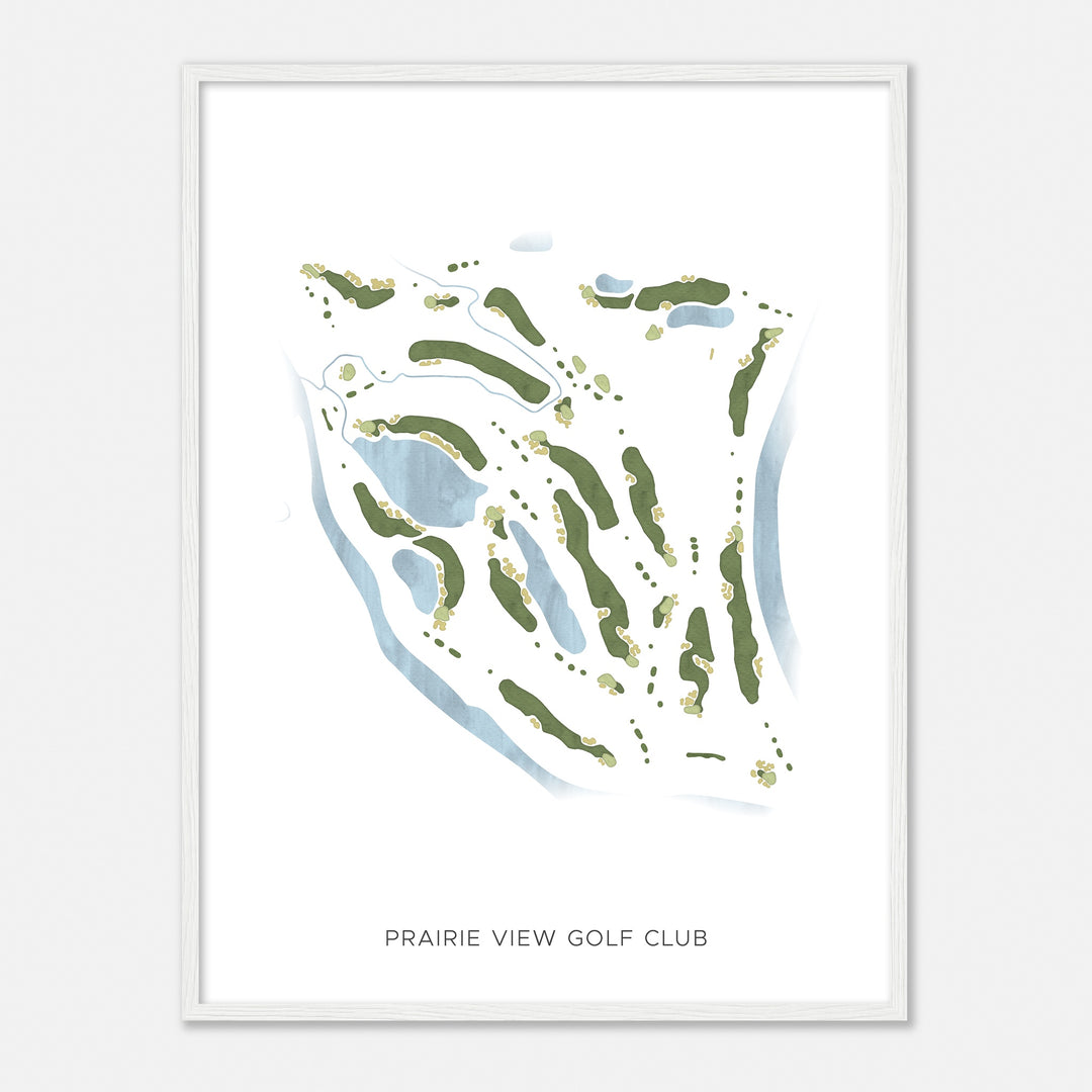 Print of Prairie View Golf Club Modern Map