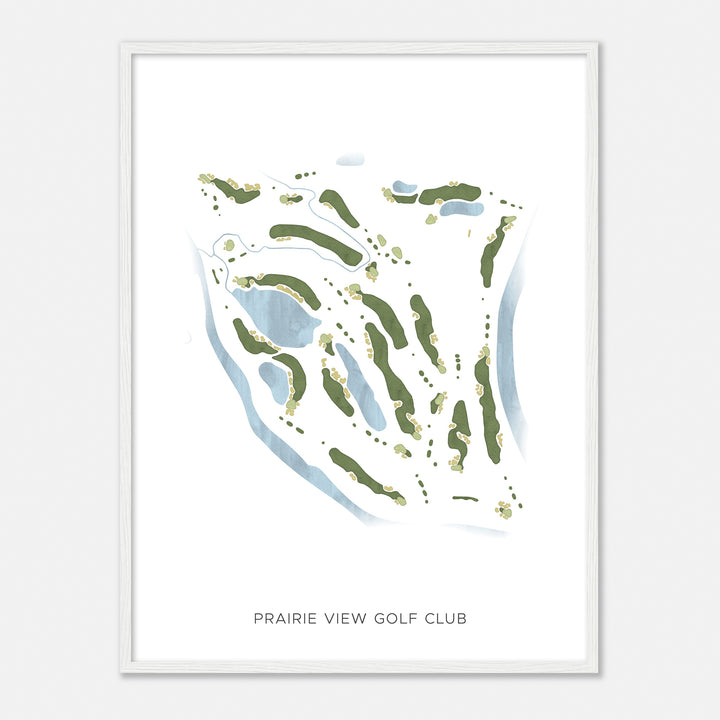 Print of Prairie View Golf Club Modern Map