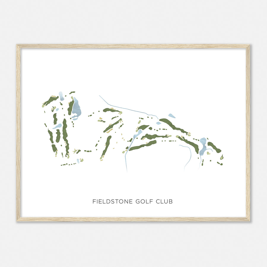 Print of Fieldstone Golf Club Modern Map