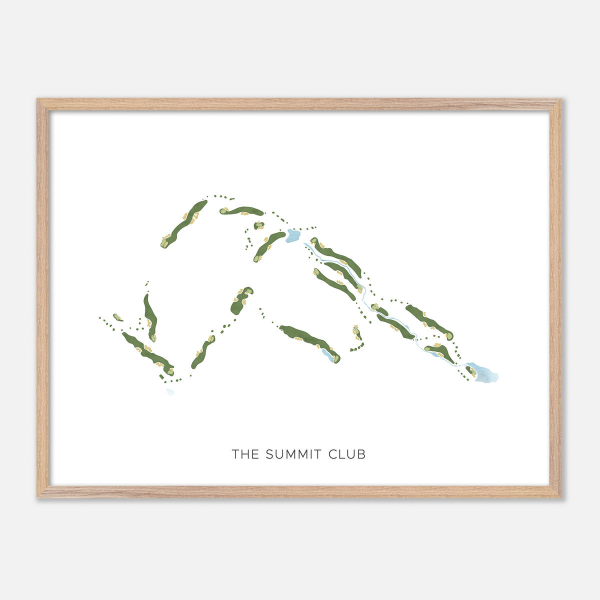 Print of The Summit Club Modern Map
