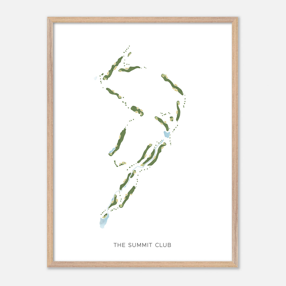 Print of The Summit Club Modern Map