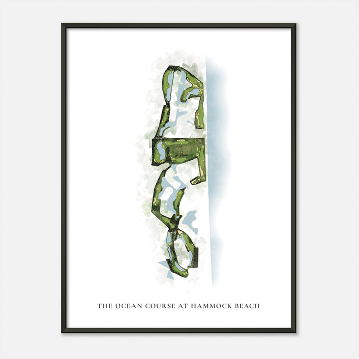 Print of The Ocean Course At Hammock Beach Classic Map