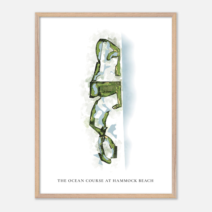 Print of The Ocean Course At Hammock Beach Classic Map