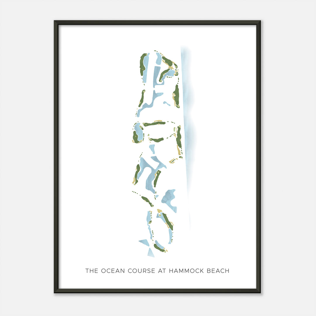 Print of The Ocean Course At Hammock Beach Modern Map