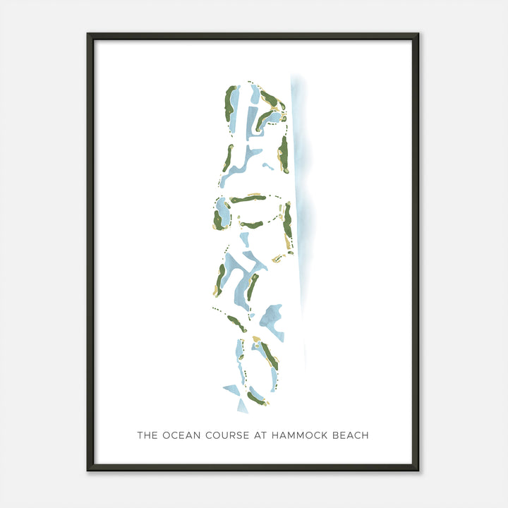 Print of The Ocean Course At Hammock Beach Modern Map