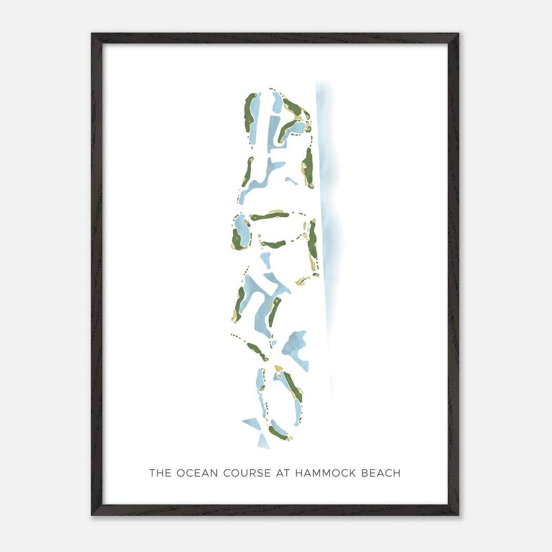Print of The Ocean Course At Hammock Beach Modern Map