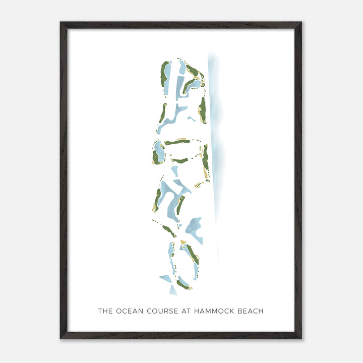 Print of The Ocean Course At Hammock Beach Modern Map