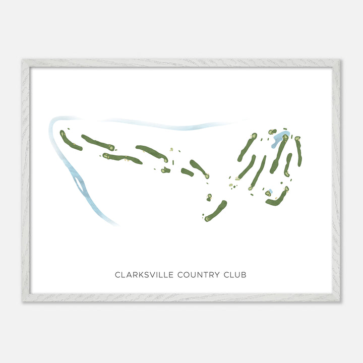 Print of Clarksville Country Club Modern Map