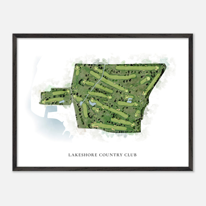 Print of Lakeshore Country Club Classic Map