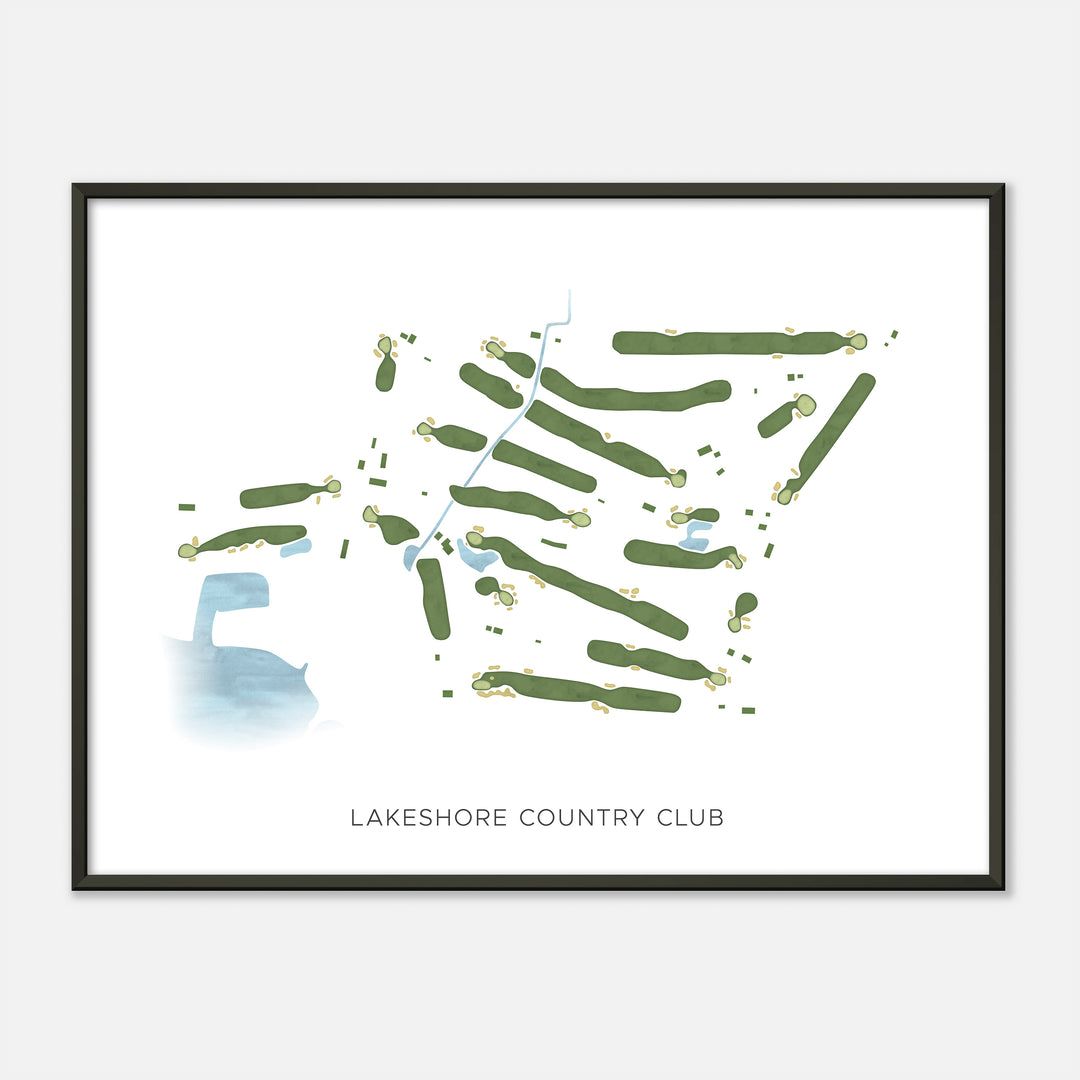 Print of Lakeshore Country Club Modern Map